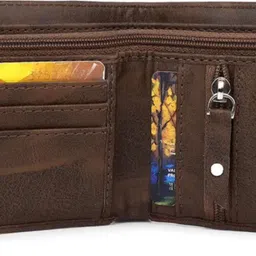 vemilio Men Casual, Formal, Evening/Party, Travel, Trendy Brown Artificial Leather Wallet image 3