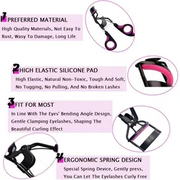 gugzy Eyelash Curler Professional Lash Curler with Silicone Refill Pad Best Lash Curling Tool to Complement Your Makeup I Eyelash Curler I Eyelash Extension Tool I Curler I Eye Makeup Tool I Eyelash Curler Tool image 3