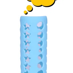 the little lookers Baby Feeding Bottle Silicone Warmer Cover/Sleeve Holder/Insulated Protection for Newborns/Infants/Babies (Pack of 1) (Blue, 240 ML) image 1