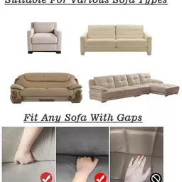 gifts island Polycotton Plain 3+1+1 Seater Sofa Cover image 5