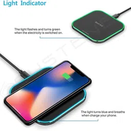 X88 Pro Wireless Charger - 15W Qi Fast Charging Pad CompatibleWith Smartphones/Earbuds Charging Pad image 2