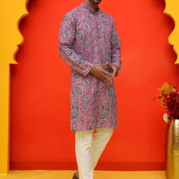 anouk Men Silk Blend Kurta Pyjama Set image 4