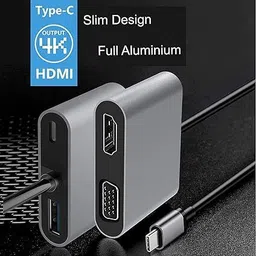 VOOCME USB C to HDMI Adapter 4 in 1 USB C HUB USB Adapter image 2