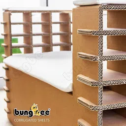 bungbee Corrugated Cardboard STRONG AND HARD -7PLY, Size:(12 X 12 inches) Packaging Box image 2