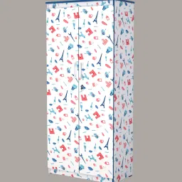 wood you Paris Printed 2 Door Wardrobe In White Colour image 3