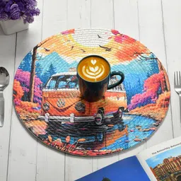 harleen Round Pack of 4 Table Placemat-picture-12