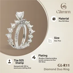 glimm jewel GLIMM GL-R11 Diamond Duo Silver Ring-picture-10