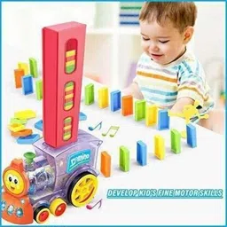 toyachi 40 Pcs Domino Train Toy Set With Lights and Sounds Multicolour5 image 2