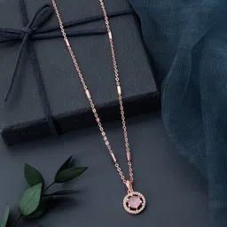 dearknot Women's Everyday Necklace Cubic Zirconia Gold-plated Necklace Brass Brass Pendant-picture-20