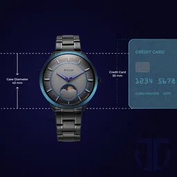 titan Regalia Stellar 2 Grey Dial Stainless Steel Strap Analog Watch - For Men 10028KM01 image 5