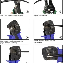 balrama PV Crimping Pliers A-2546B Solar Panel Connector Tool Wire Cables MC4 Crimping AWG26-10 Self Adjusting MC4 Connector Crimping Tool 2546B Solar Crimping Tool Manual Hydraulic Crimper image 2