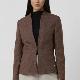 van heusen Women Printed Single Breasted Formal Blazer image 1