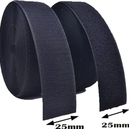 prakasam cotton CUT-HL-25MM-BLACK-5M Sew-on Velcro-picture-16