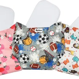 Cloth Diapers + Insert Pad, Washable, 100% Absorption, 0 - 3 yrs-image-97