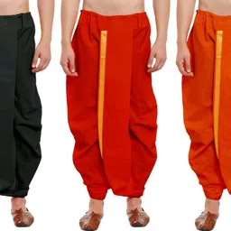 DIAMOND CLUSTER Readymade dhoti for men pack of 3 combo Men Dhoti-picture-26