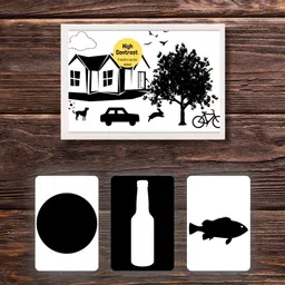 ekdali Newborn Visual Development: High Contrast Flashcard Set image 1