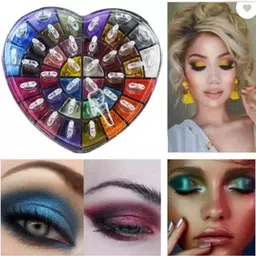 yuency 18 color shimmer powder eyeshadow |shimmer eyeshadow powder 46 g image 5