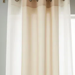 ubh 213 cm (7 ft) Door Silk Semi Transparent Curtain (Pack Of 2) image 4