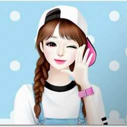 feeling hub Cartoonic Cute Girl Image Printed Mousepad for Laptop & Computer Mousepad-image-4