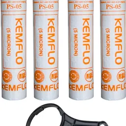 kemflow Spun Filter 10 Inch 90gm with Free Spanner | RO Filter Kit PP Spun Cartridge Solid Filter Cartridge-picture-14