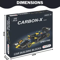 apex media and marketing india CARBON-X SPECTRE 226-Piece Racing Car Building Blocks Kit for Kids and Adults image 3