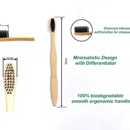 mini storify 1 adult & 2 kids Bamboo Toothbrush with Charcoal Activated Soft BPA Free Soft Bristles with Biodegradable Handle Toothbrushes, Natural, Eco-Friendly, Organic and Compostable Tooth Brushes Extra Soft Toothbrush image 5