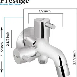 prestige Bib Cock 2 Way Pack Of 2 Bib Tap Faucet image 3
