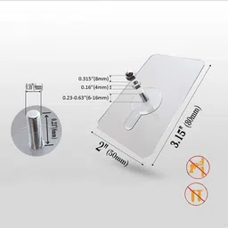 spivora Self Adhesive Wall Screw Hooks, Punch-Free Wall-Mounted Screw Hook,Transparent Hook 10 image 2