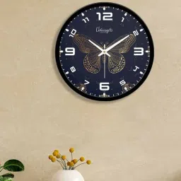 Morpho Butterfly Black Plastic Wall Clock-image-17