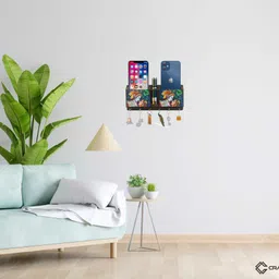 craftzo Radha Krishan Key Holder / Mobile Holder / Wall Decor Items / Home Decor Items/ Wood Key Holder image 5