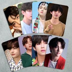 niki enterprises BTS V Bias Pack 02 Photo cards ( Set of 16 + 2 Freebies ) Fine Art Print-picture-38