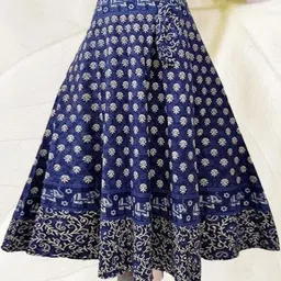 tankaviss Women Printed Regular Dark Blue Skirt-picture-20