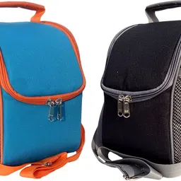 aafeen Sky Blue+Black Combo Offer for man and Women Waterproof Lunch Bag-picture-21