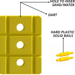 flick Full Size Heavy Duty Plastic Cricket Stump Set - Perfect for All Age Groups image 4
