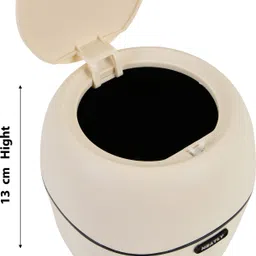 bella n bloom Neatly Mini Desk Trash Can – Compact Push Lid Bin for Office & Home Plastic Dustbin image 2