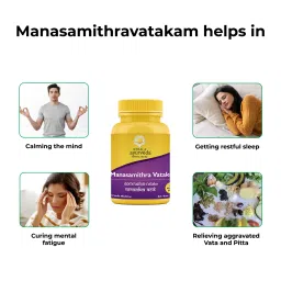 Kerala ayurveda Manasamithravatakam Gulika - 25 count image 5
