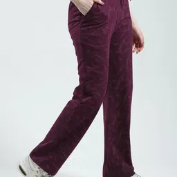 monte carlo Women Printed Maroon Track Pants image 3
