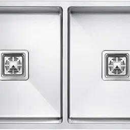 cherry 32" x 18" Inch 304 Grade Stainless Steel Kitchen Sink | Rectangular Shape | Double Bowl | 10-Inch Depth | Handmade Finish Vessel Sink-picture-15