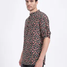 anouk rustic Men Printed Polyester Straight Kurta image 5
