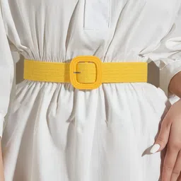 salty Women Casual, Formal, Party Yellow Fabric Belt-picture-21