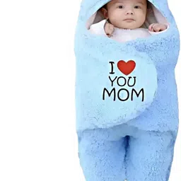 adiiyo Embroidered Single Hooded Baby Blanket for Mild Winter-picture-30