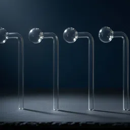 agnix 6 inch Bend Glass Oil Burner Pipe Transparent (Pack of 4) Borosilicate Glass Inside Fitting Hookah Mouth Tip-picture-13