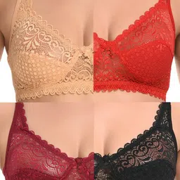 anamta Pack of 4 Women Everyday Non Padded Bra-picture-19