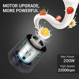 go blend one MINI New And Trandy Travel Juice Mixer Bottle for Fruits & Shakes | Pink Color Mixer Juicer Jar image 4