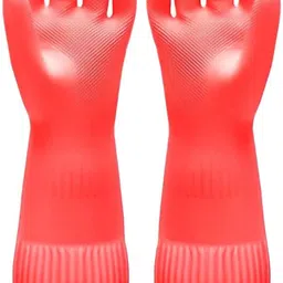 donizard Latex Rubber PVC Lined Elbow Length Hand Glove for Kitchen Bathroom Gardening Wet and Dry Disposable Glove Set-picture-21
