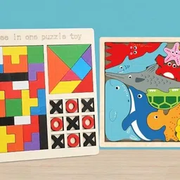 vhd Wooden Brain Game Combo | Logic & Sea Animal Puzzles DD29-picture-22