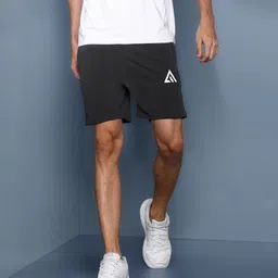 adrenex Pack of 2 Solid Men Black Basic Shorts image 4