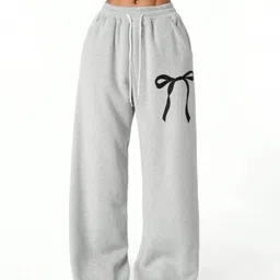 miss local Women Loose Fit Grey Cotton Blend Trousers-picture-15