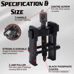 digital craft 3"Inch Bearing Puller,6"Inch 2 In 1 Screw Driver,6 IN 1 Screw Driver Lever Tool image 4