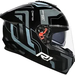 studds Drifter R1 ISI & DOT Certified Full Face Helmet with Inner Sun Visor and Spoiler Motorbike Helmet image 2